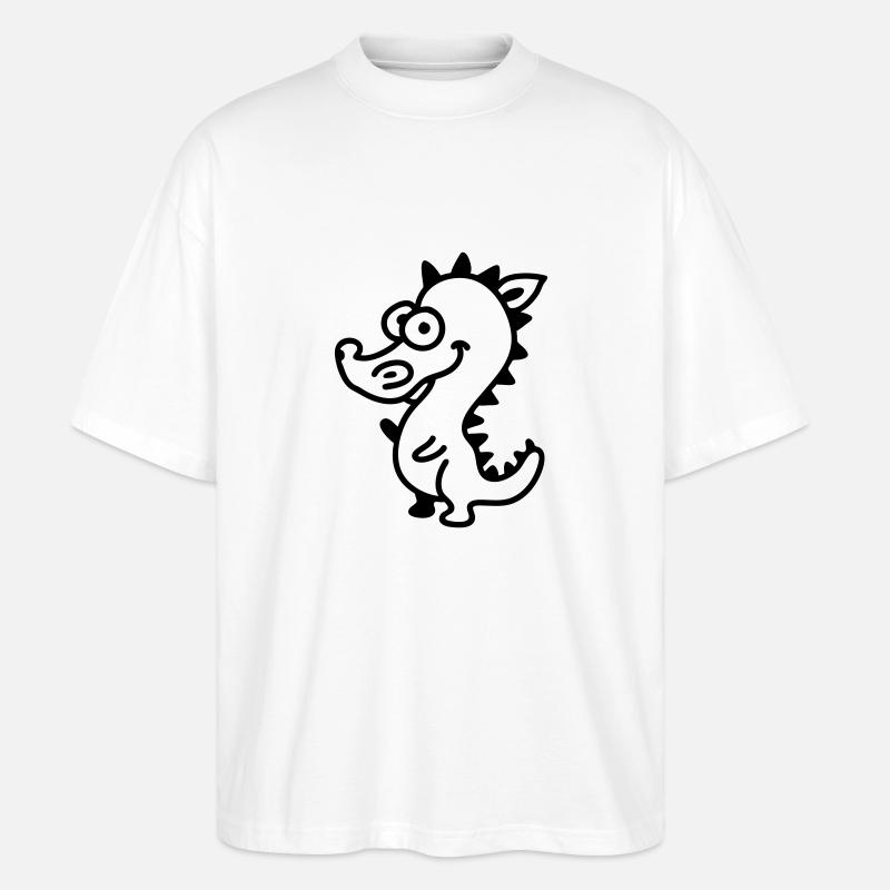 Drachen - Line - Stanley/Stella Oversized Unisex Bio T-Shirt Blaster 2.0 - Weiß