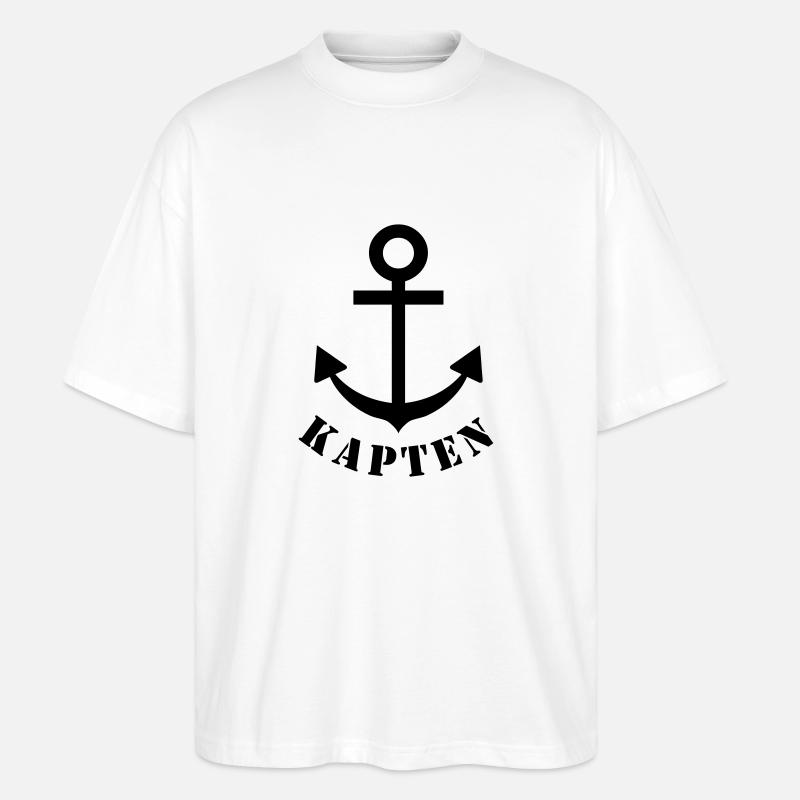 kapten - Ekologisk Oversized T-shirt Unisex Stanley/Stella Blaster 2.0 - vit