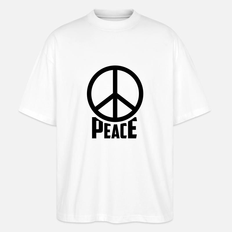 paix hippie de paix - T-shirt bio Blaster 2.0 coupe oversize Stanley/Stella Unisexe - blanc