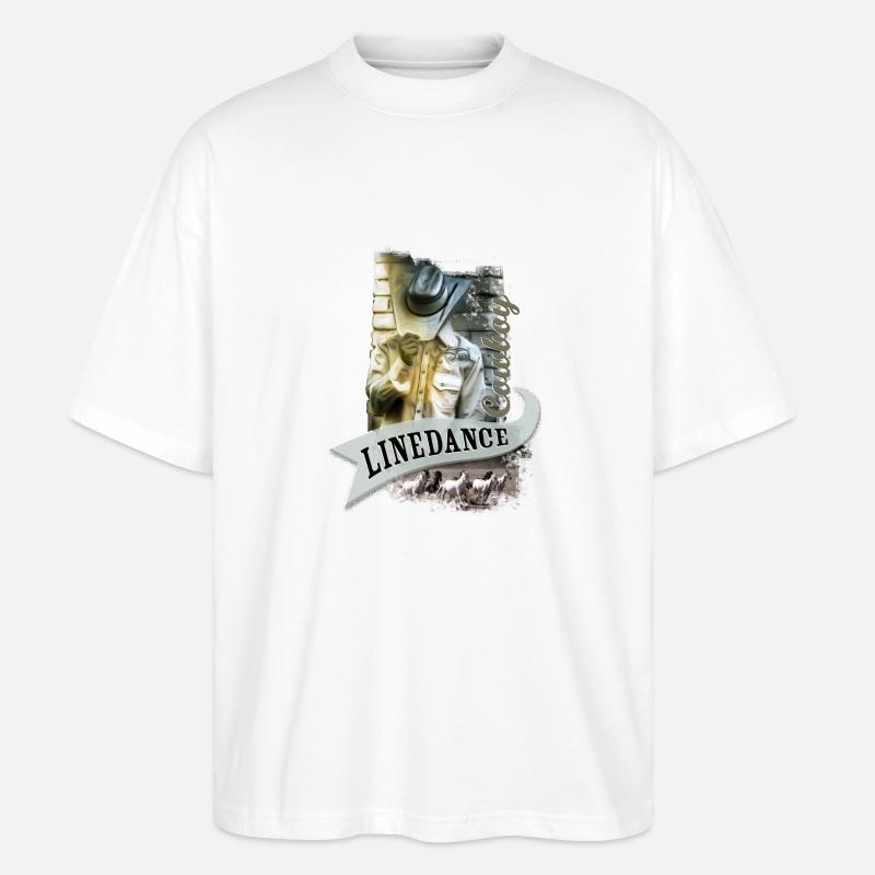 kl_linedance56 - Stanley/Stella Oversized Unisex Bio T-Shirt Blaster 2.0 - Weiß