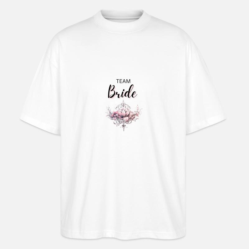 Conception de la mariée d’équipe - T-shirt bio Blaster 2.0 coupe oversize Stanley/Stella Unisexe - blanc