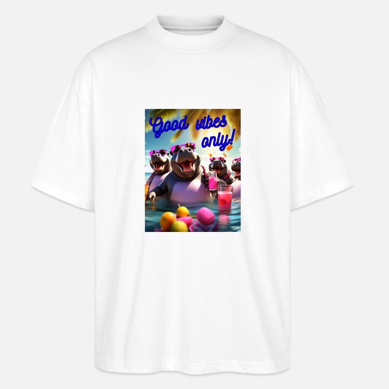 Partymode on - Stanley/Stella Oversized Unisex Bio T-Shirt Blaster 2.0 - Weiß