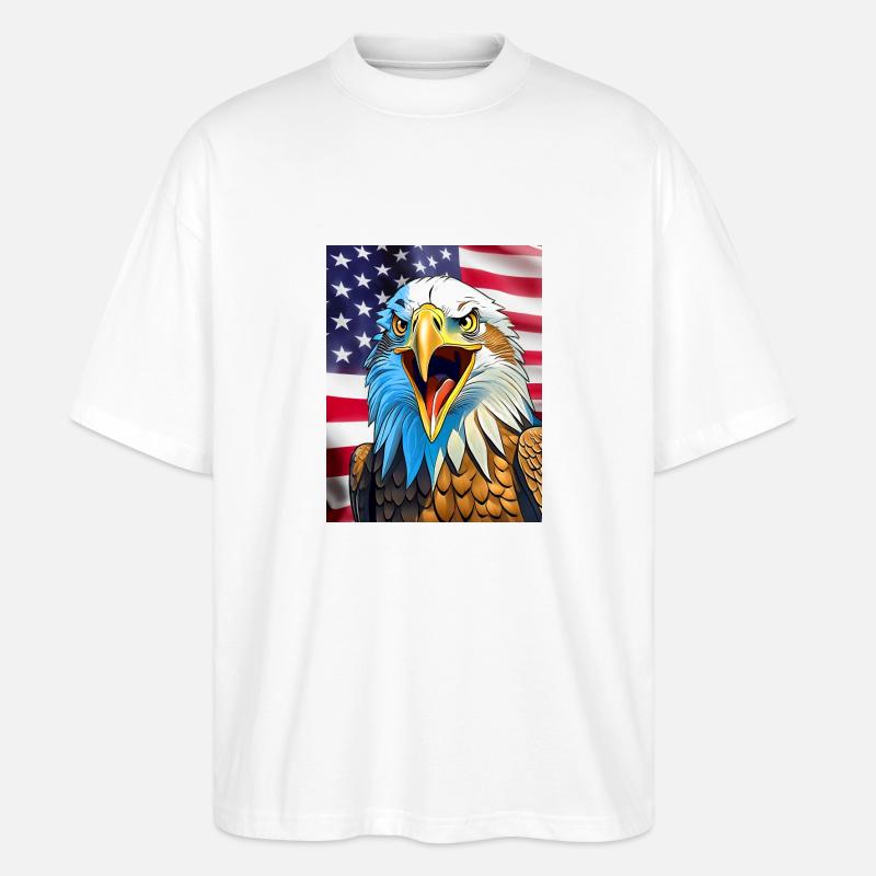 Adler - Stanley/Stella Oversized Unisex Bio T-Shirt Blaster 2.0 - Weiß