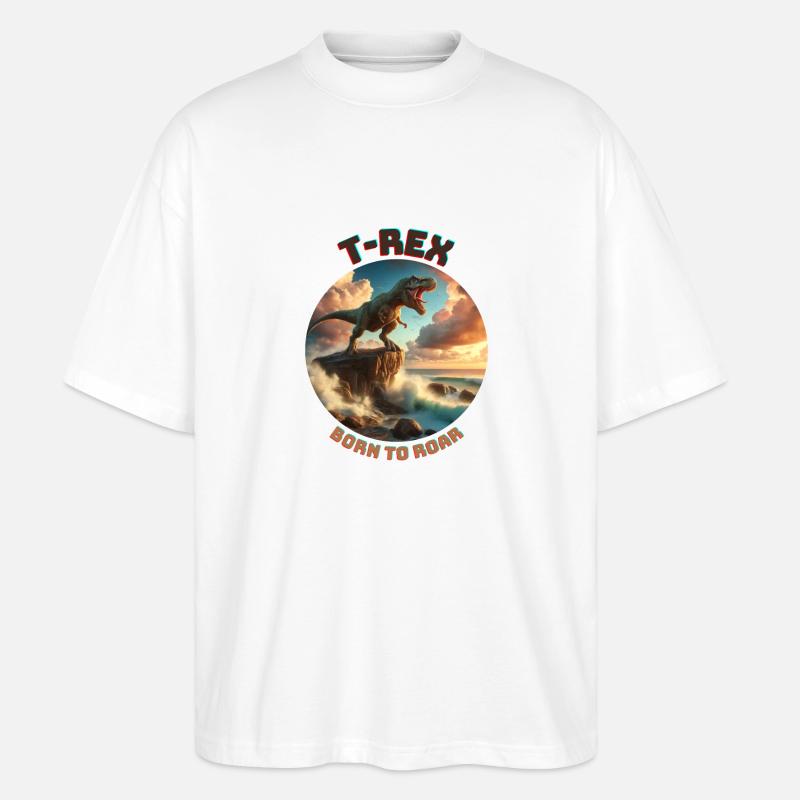 T Rex11 - Stanley/Stella Oversized Unisex Bio T-Shirt Blaster 2.0 - Weiß