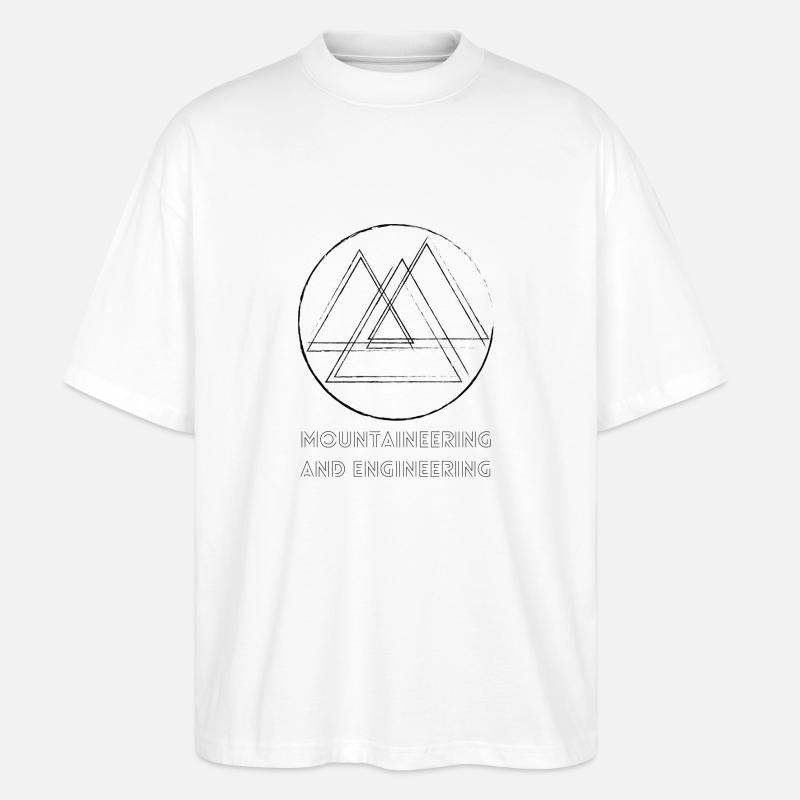 Berge / Mountaineering and Engineering - Stanley/Stella Oversized Unisex Bio T-Shirt Blaster 2.0 - Weiß