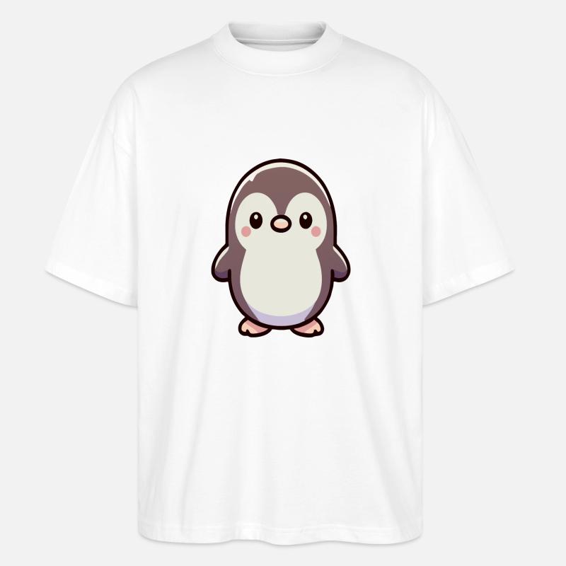 Pinguin - Stanley/Stella Oversized Unisex Bio T-Shirt Blaster 2.0 - Weiß