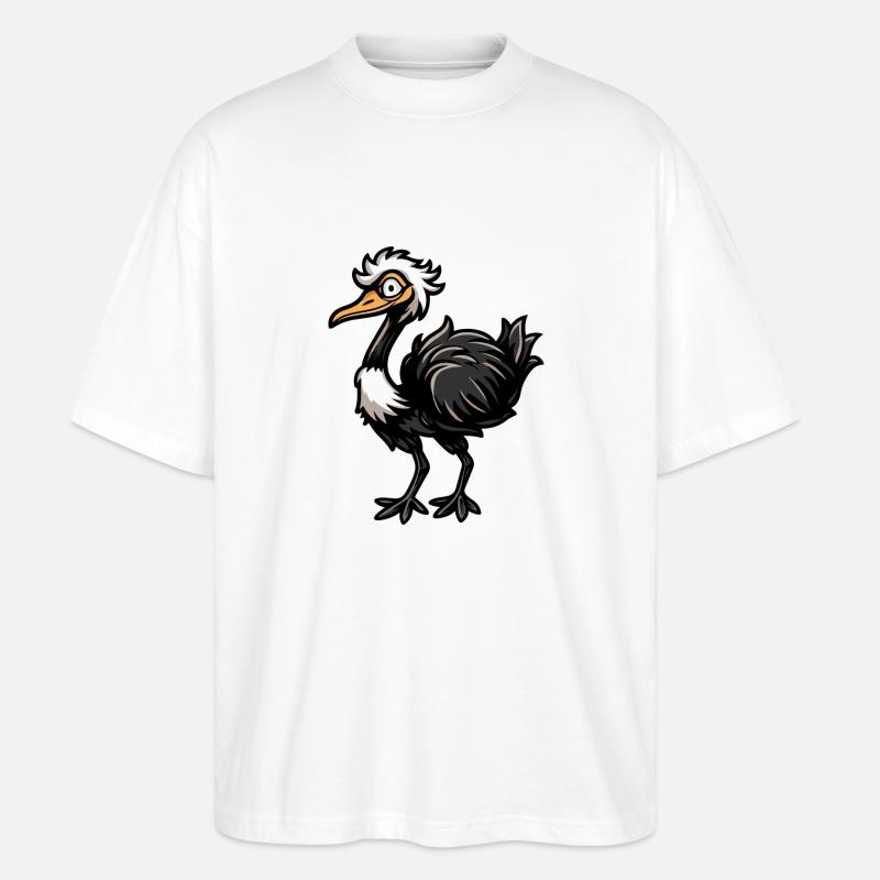 Strauß Comic - Stanley/Stella Oversized Unisex Bio T-Shirt Blaster 2.0 - Weiß