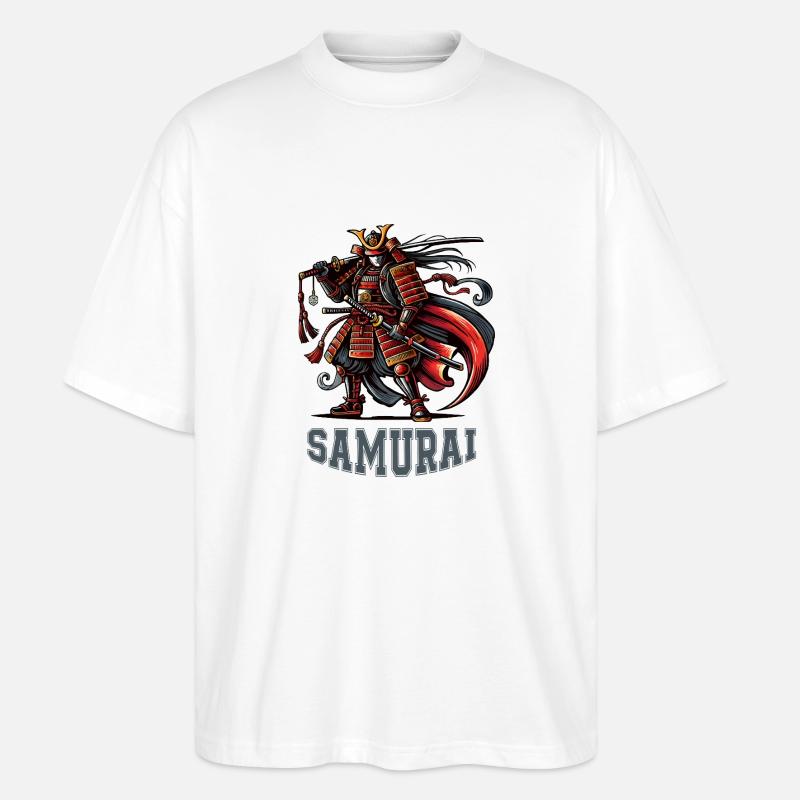 Samurai Comic - Stanley/Stella Oversized Unisex Organic T-shirt Blaster 2.0 - white
