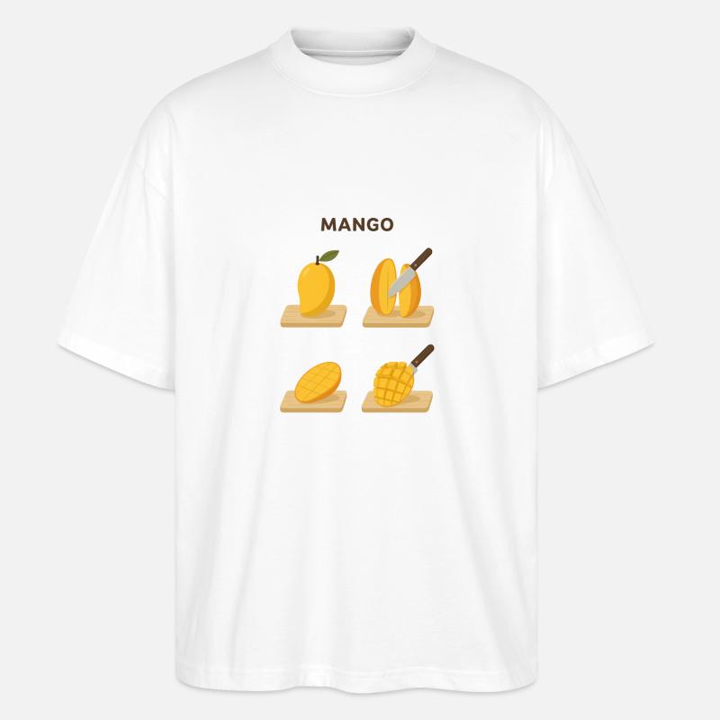 Mango Fruit Yummy Gift - Stanley/Stella Oversized Unisex Organic T-shirt Blaster 2.0 - white