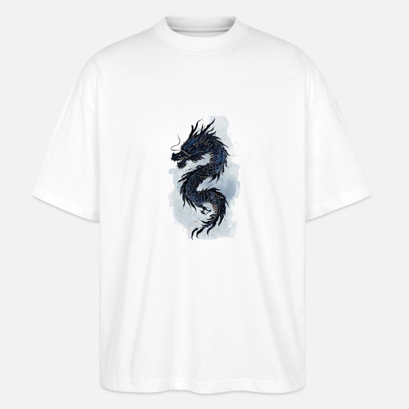 Dragon China Mythology Gift - Stanley/Stella Oversized Unisex Organic T-shirt Blaster 2.0 - white