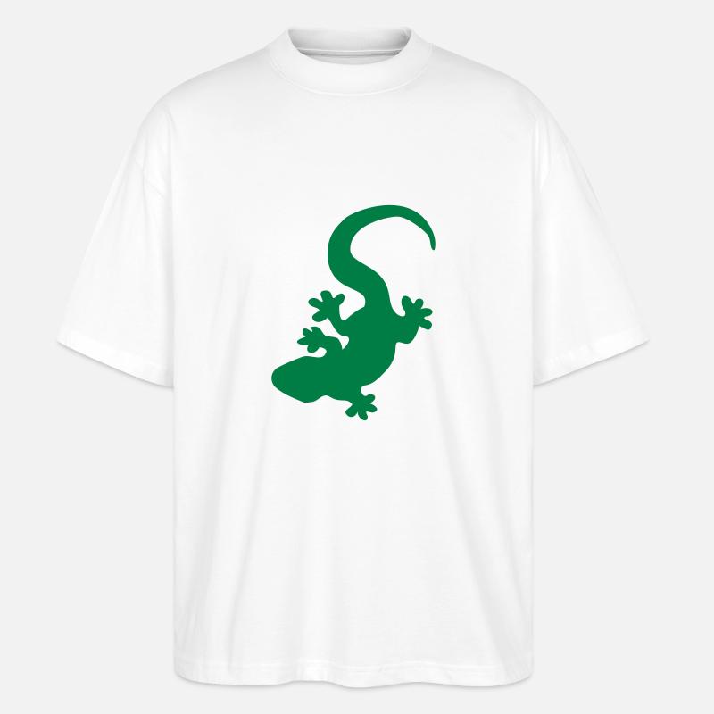 Ein Gecko - Stanley/Stella Oversized Unisex Bio T-Shirt Blaster 2.0 - Weiß