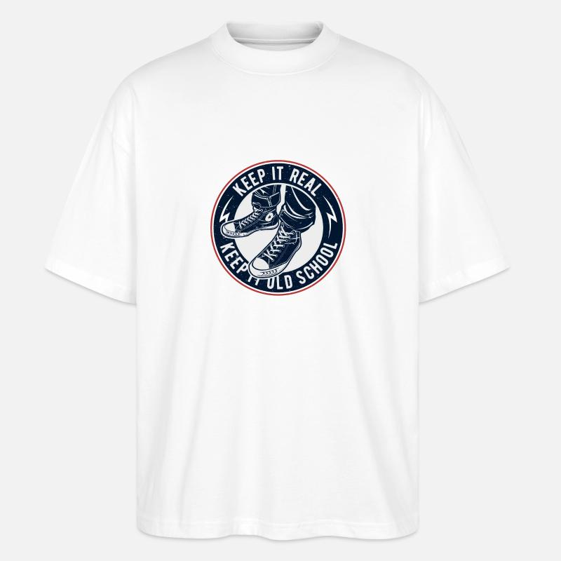 Keep It Oldschool - Stanley/Stella Oversized Unisex Organic T-shirt Blaster 2.0 - white