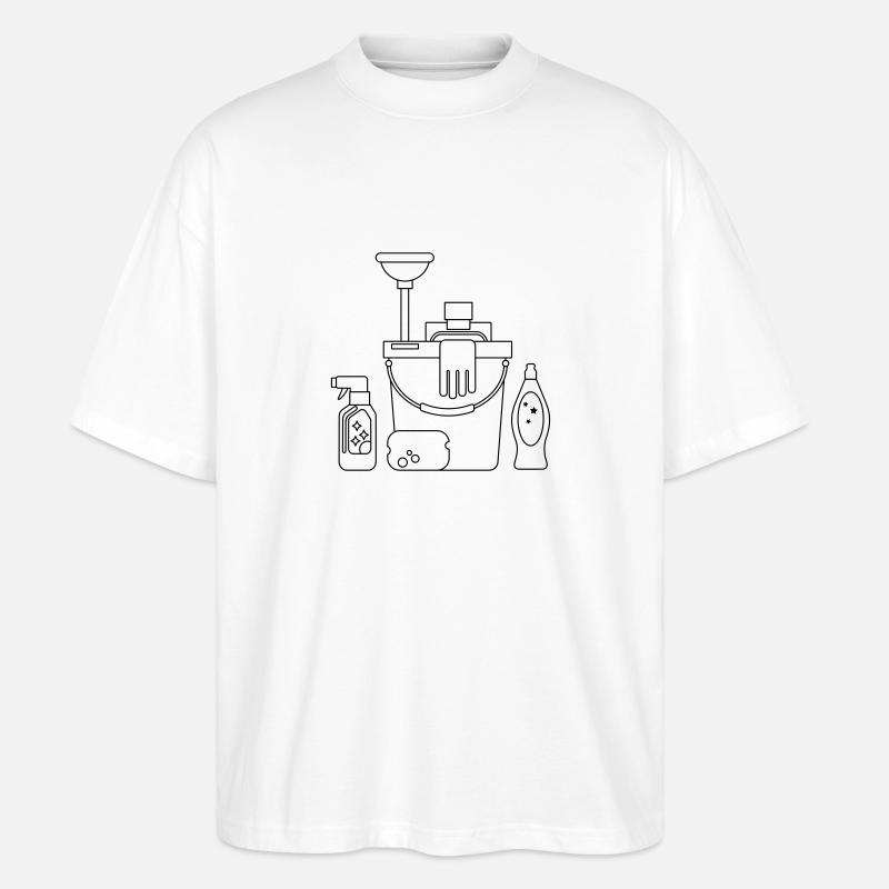 Putzeimer - Stanley/Stella Oversized Unisex Bio T-Shirt Blaster 2.0 - Weiß