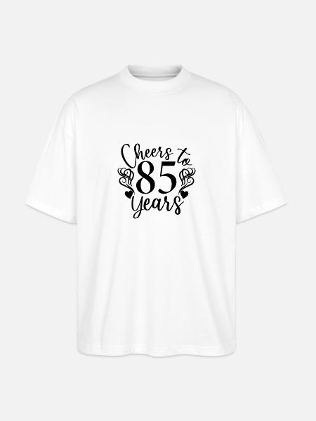 Vive 85 ans 85e anniversaire - T-shirt bio Blaster 2.0 coupe oversize Stanley/Stella Unisexe - blanc