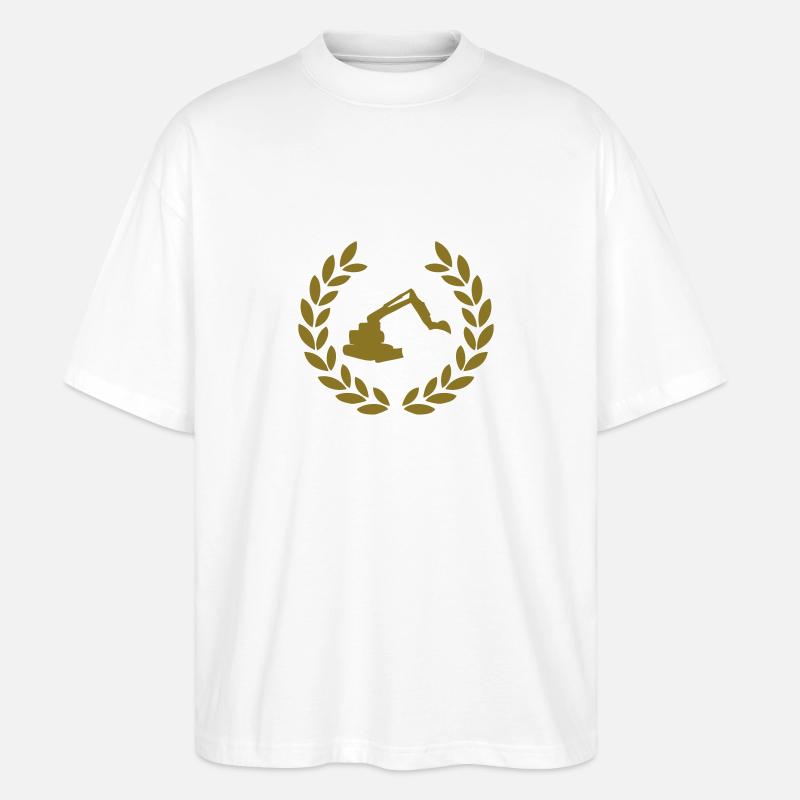 digger deluxe - Stanley/Stella Oversized Unisex Organic T-shirt Blaster 2.0 - white