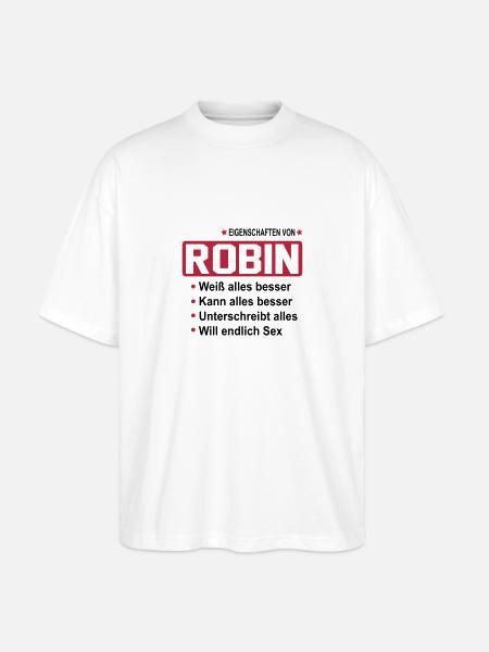robin - Stanley/Stella Oversized Unisex Bio T-Shirt Blaster 2.0 - Weiß