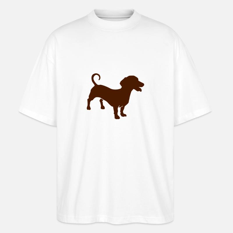 Dackel - Stanley/Stella Oversized Unisex Bio T-Shirt Blaster 2.0 - Weiß
