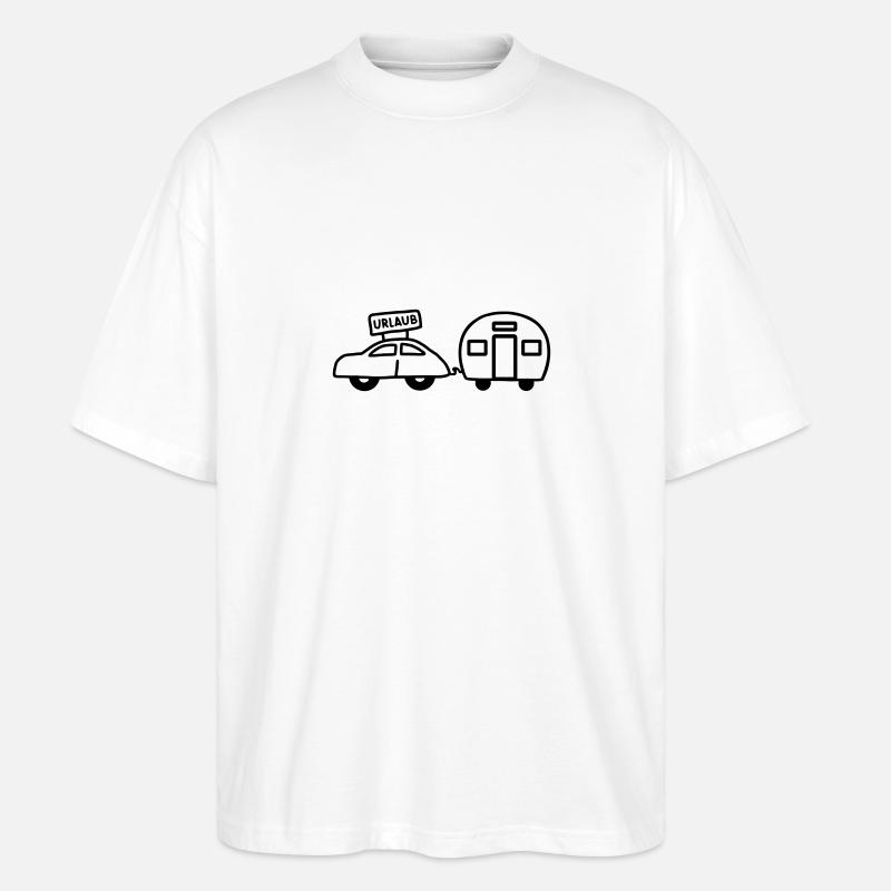 Wohnwagen - Camping Urlaub - Stanley/Stella Oversized Unisex Bio T-Shirt Blaster 2.0 - Weiß