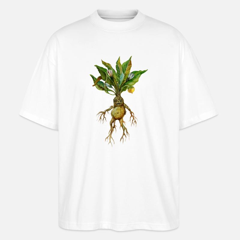 Grim Root Creature Fantasy Design - T-shirt bio Blaster 2.0 coupe oversize Stanley/Stella Unisexe - blanc