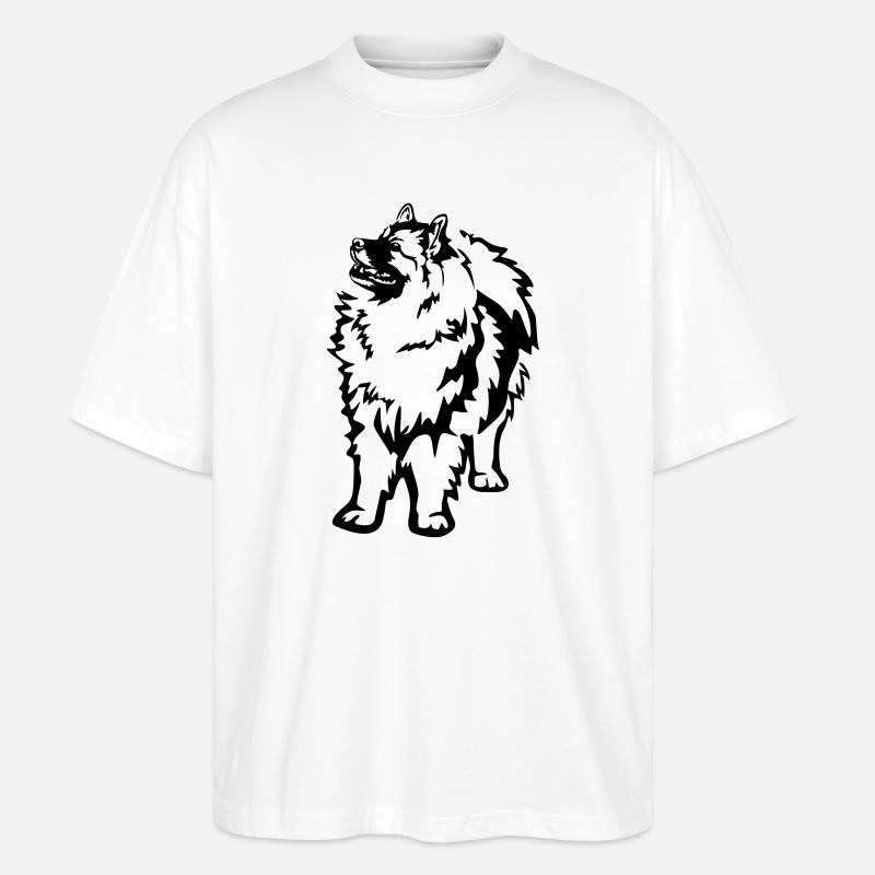 Keeshond - Stanley/Stella Oversized Unisex Organic T-shirt Blaster 2.0 - white