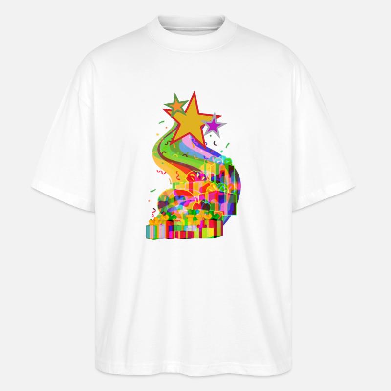 Weihnachtsgeschenke von den Sternen LGTB - Stanley/Stella Oversized Unisex Bio T-Shirt Blaster 2.0 - Weiß