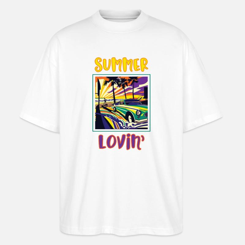 Summer Lovin' - Stanley/Stella Oversized Unisex Bio T-Shirt Blaster 2.0 - Weiß