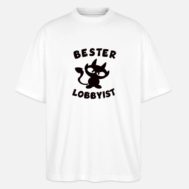 cooles bester Lobbyist Design - Stanley/Stella Oversized Unisex Bio T-Shirt Blaster 2.0 - Weiß