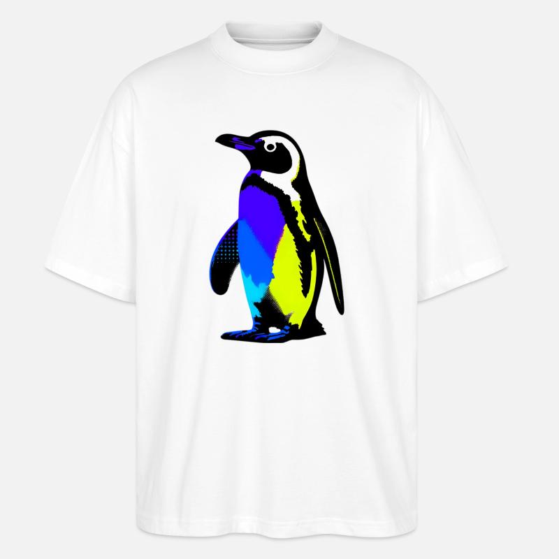 Pinguin - Stanley/Stella Oversized Unisex Bio T-Shirt Blaster 2.0 - Weiß