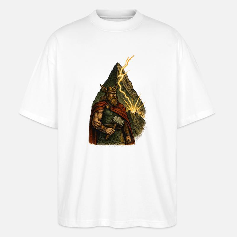 Nordischer Heldenhammer Thor - Stanley/Stella Oversized Unisex Bio T-Shirt Blaster 2.0 - Weiß