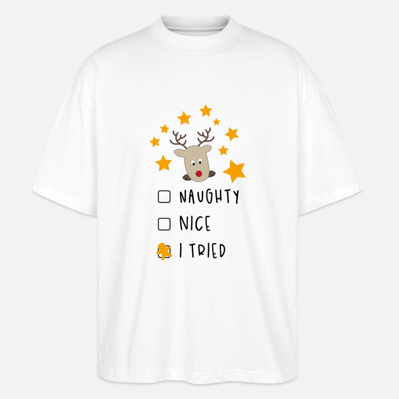 Weihnachten - Stanley/Stella Oversized Unisex Bio T-Shirt Blaster 2.0 - Weiß