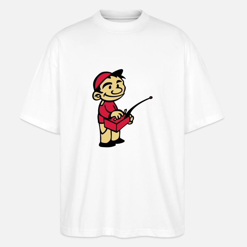 modell Kind mit Modellfunksteuerung - Stanley/Stella Oversized Unisex Bio T-Shirt Blaster 2.0 - Weiß