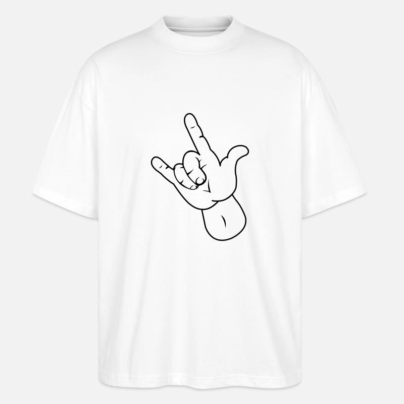 hand - Stanley/Stella Oversized Unisex Bio T-Shirt Blaster 2.0 - Weiß
