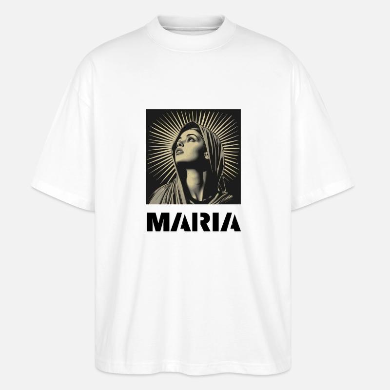 Maria - Stanley/Stella Oversized Unisex Organic T-shirt Blaster 2.0 - white