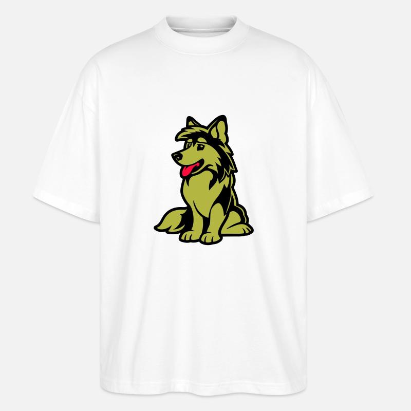 dog comic hund - Stanley/Stella Oversized Unisex Bio T-Shirt Blaster 2.0 - Weiß