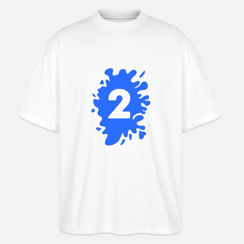 Klecks 2 - Stanley/Stella Oversized Unisex Bio T-Shirt Blaster 2.0 - Weiß