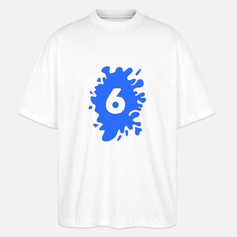 Klecks 6 - Stanley/Stella Oversized Unisex Bio T-Shirt Blaster 2.0 - Weiß