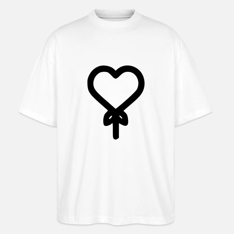 Herz-Ballon - Stanley/Stella Oversized Unisex Bio T-Shirt Blaster 2.0 - Weiß
