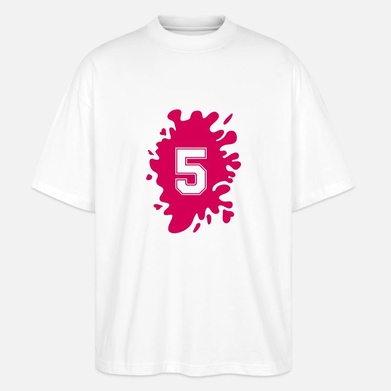 Klecks 5 - Stanley/Stella Oversized Unisex Bio T-Shirt Blaster 2.0 - Weiß