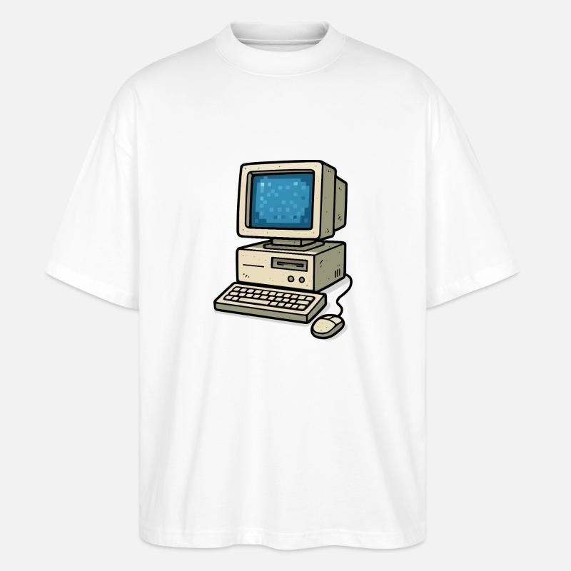computer old school - Stanley/Stella Oversized Unisex Bio T-Shirt Blaster 2.0 - Weiß