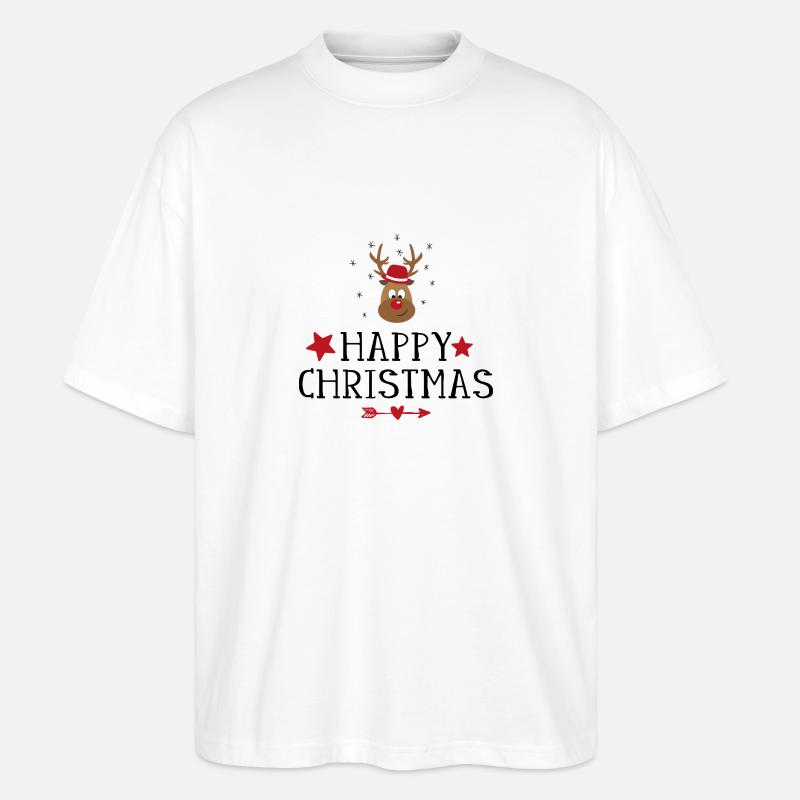 Weihnachten - Stanley/Stella Oversized Unisex Bio T-Shirt Blaster 2.0 - Weiß