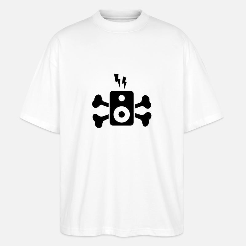 MUSIC BOX FLASH BONES - Stanley/Stella Oversized Unisex Bio T-Shirt Blaster 2.0 - Weiß