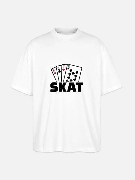 Skat - Stanley/Stella Oversized Unisex Bio T-Shirt Blaster 2.0 - Weiß