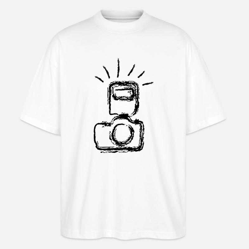 caméra - T-shirt bio Blaster 2.0 coupe oversize Stanley/Stella Unisexe - blanc