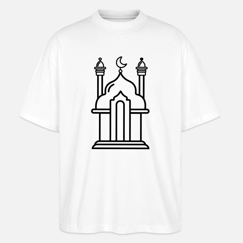 Moschee religiöse Kultstätte transparent - Stanley/Stella Oversized Unisex Bio T-Shirt Blaster 2.0 - Weiß