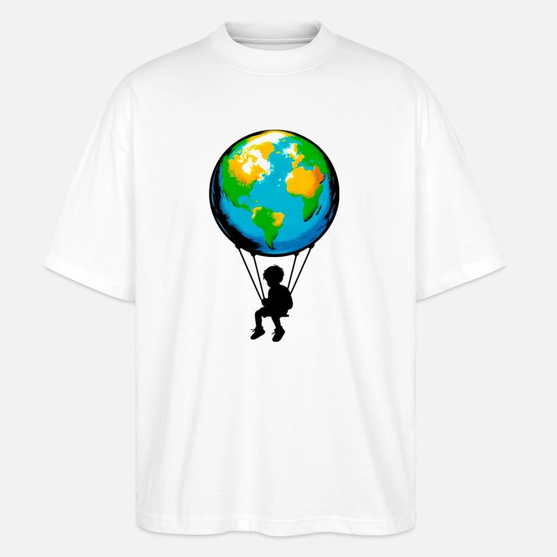 Planet Erde - Stanley/Stella Oversized Unisex Bio T-Shirt Blaster 2.0 - Weiß