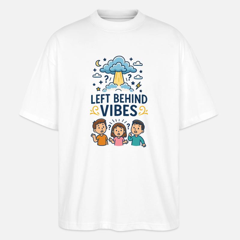 Vibrations de Left Behind - T-shirt bio Blaster 2.0 coupe oversize Stanley/Stella Unisexe - blanc