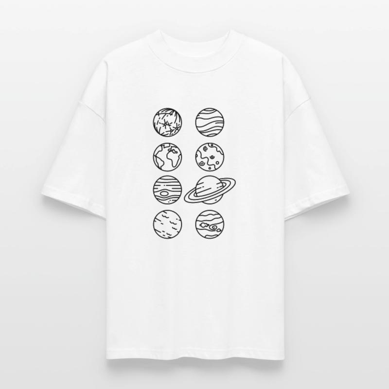 Solar System Planets – Solar System Space Stanley/Stella Oversized Unisex Organic T-shirt Blaster 2.0