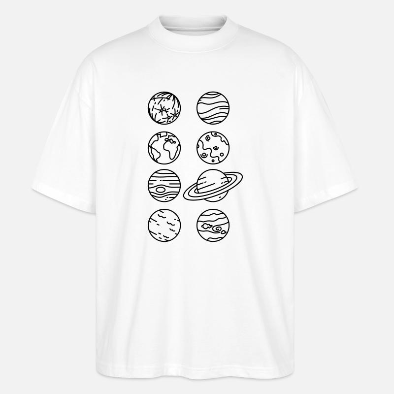 Solar System Planets – Solar System Space - Stanley/Stella Oversized Unisex Organic T-shirt Blaster 2.0 - white