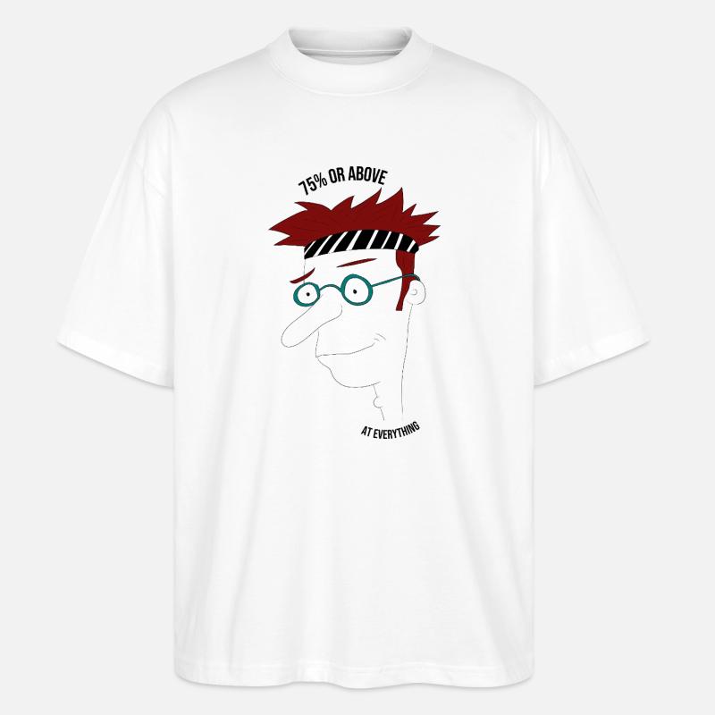 75 % oder mehr in allem, Mann - Stanley/Stella Oversized Unisex Bio T-Shirt Blaster 2.0 - Weiß