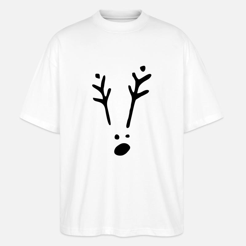 Rudolf 1c Xmas - Stanley/Stella Oversized Unisex Bio T-Shirt Blaster 2.0 - Weiß